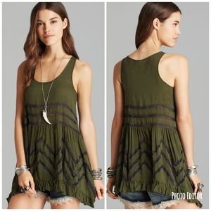 Free People I Voile & Lace Trapeze Slip Dress